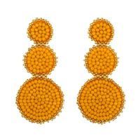 Fashion-shaped Round Mosaic Rice Beads Imitated Crystal Earrings Nhas132599 main image 13