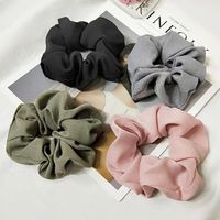 Korean Version Of The Net Color Solid Color Elastic Band Fabric Hair Ring Nhof132600 main image 3