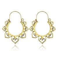 Vintage Fashion Openwork Flowers Geometric Beads Alloy Earrings Nhgy132613 main image 7