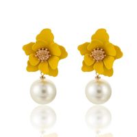 Stylish And Simple Versatile Three-dimensional Beads Flower Earrings Nhgy132494 sku image 1