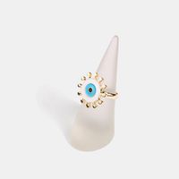 Neue Legierung Angel Eyes Einheits Größe Ring Europäische Und Amerikanische Kreative Persönlichkeit Mode Tropf Öl Damen Ring Schmuck sku image 1