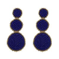 Fashion-shaped Round Mosaic Rice Beads Imitated Crystal Earrings Nhas132599 sku image 3
