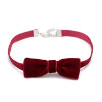 Korean Velvet Bell Velvet Bow Short Necklace Nhgy132614 sku image 1