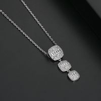Simple And Temperament Light Luxury Copper Inlaid Zircon Necklace Nhtm138819 main image 3