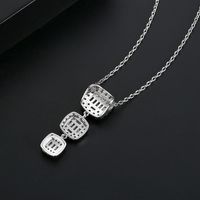 Simple And Temperament Light Luxury Copper Inlaid Zircon Necklace Nhtm138819 main image 4