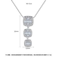 Simple And Temperament Light Luxury Copper Inlaid Zircon Necklace Nhtm138819 main image 6