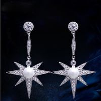 Womens Star Electroplated Copper  Earrings Nhlj138854 main image 4