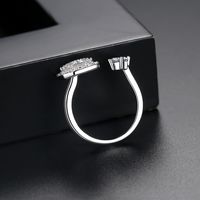 Korean Version Of The Opening Size Adjustable Copper Inlaid Zirconium Ring Nhtm138884 main image 3