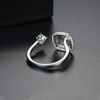 Korean Version Of The Opening Size Adjustable Copper Inlaid Zirconium Ring Nhtm138884 main image 4