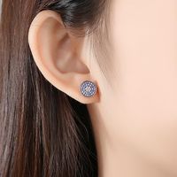 Womens Geometric Copper Inlay Zircon Earrings Nhtm138963 main image 3