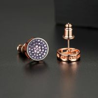Womens Geometric Copper Inlay Zircon Earrings Nhtm138963 main image 4