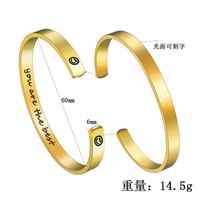 Koreanische Mode C-förmiges Offenes Armband Aus Edelstahl Sie Sind Das Beste Englische Buchstaben Armband Auf Lager main image 3