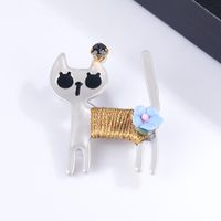 Cute Kitten Alloy Pin Corsage Nhdr139009 main image 5