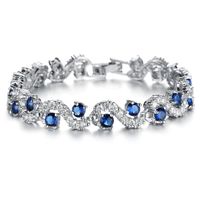 Flash Rhinestone Aaa Zircon Platinum Plated Bracelet Nhop139028 main image 1