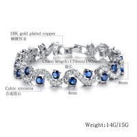 Flash Rhinestone Aaa Zircon Platinum Plated Bracelet Nhop139028 main image 6