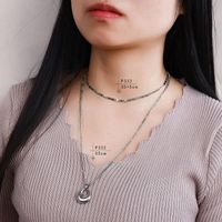 Hollow Oval Pendant With Stainless Steel Necklace Nhok139031 main image 3