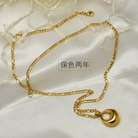 Hollow Oval Pendant With Stainless Steel Necklace Nhok139031 main image 5