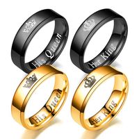 Fashion Couple Beveled Crown Ring Nhtp139039 main image 1