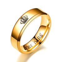 Fashion Couple Beveled Crown Ring Nhtp139039 main image 4