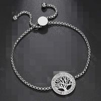 Womens Life Tree Plated Stainless Steel Bracelets &amp; Bangles Nhhf138873 sku image 1