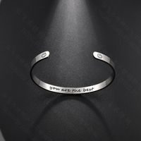 Koreanische Mode C-förmiges Offenes Armband Aus Edelstahl Sie Sind Das Beste Englische Buchstaben Armband Auf Lager sku image 1