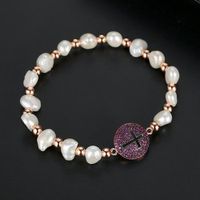 Fashion Korean Round Cross Beads Bracelet Nhtm139018 sku image 3