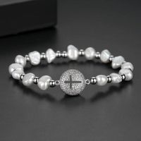 Jin Sehu Perlen Armband Mode Koreanische Version Des Runden Kreuz Perlen Armband Größe Verstellbares Armband Geschenk Weiblich sku image 1