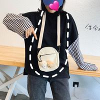 Japanische Harajuku Student Niedlichen Cartoon Bären Kopf Leinwand Umhängetasche Handy Tasche Kindlich Lustig Lustige Persönlichkeit Umhängetasche main image 5