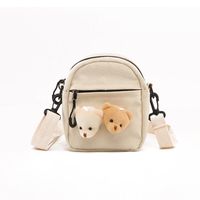 Japonais Harajuku Étudiants Mignon Tête D'ours De Bande Dessinée Toile Épaule Sac Mobile De Téléphone Sac Enfants Fun Drôle Personnalité Messenger Sac main image 8