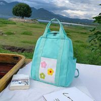 Korean Version Ins Small Fresh Flower Canvas Portable Backpack Nhhx141505 main image 4