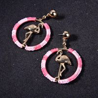 Fashion Plating Color Line Winding Ring Bird Alloy Earrings Nhqd141647 main image 5