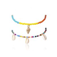 Ethnic Wind Hit Color Rice Beads Beach Shell Anklet Bracelet Nhxr141666 main image 6