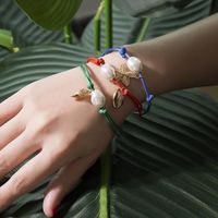 Einfache Geometrische Verstellbare Stern Hand Verzierung Sommer Farbe Muschel Conch Pearl Armband Europäischer Und Amerikanischer Grenz Überschreiten Der Schmuck main image 3