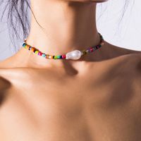 Womens Geometric Handmade Beads  Rice Beads Necklaces Nhxr141691 main image 1