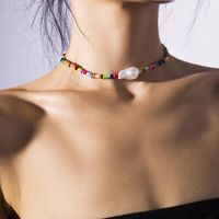Womens Geometric Handmade Beads  Rice Beads Necklaces Nhxr141691 main image 3