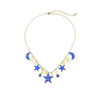Collar Colgante Simple Estrella Luna Nhqd141703 main image 1