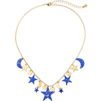 Collar Colgante Simple Estrella Luna Nhqd141703 main image 6