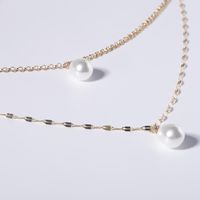 Temperament Double Drop Shaped Beads Geometric Necklace Nhxr141708 main image 5