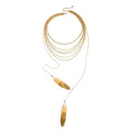 Creative Multi-layer Long Feather Necklace Nhqd141792 main image 1