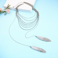 Creative Multi-layer Long Feather Necklace Nhqd141792 main image 4