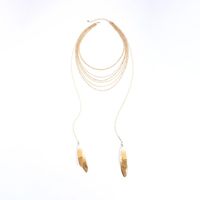 Creative Multi-layer Long Feather Necklace Nhqd141792 main image 8
