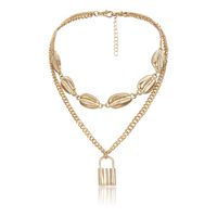 Fashion Street Shot Shell Multi-layer Alloy Necklace Nhxr141812 main image 6