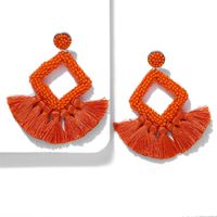 Fashion Woven Color Tassel Beads Earrings Nhjq141832 main image 4