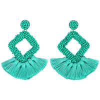 Fashion Woven Color Tassel Beads Earrings Nhjq141832 main image 10