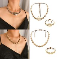 Creative Fan-shaped Shell Adjustable Necklace Nhxr141875 main image 1