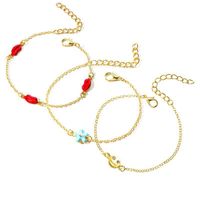 Fashion Smiley Lips Flower Anklet Nhot141908 main image 3