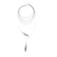 Creative Multi-layer Long Feather Necklace Nhqd141792 sku image 1