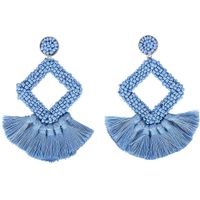Fashion Woven Color Tassel Beads Earrings Nhjq141832 sku image 5