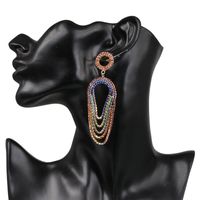 Fashion Claw Chain Studded Tassel Geometric Earrings Nhjj142138 main image 25