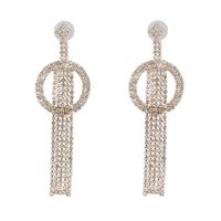 Fashion Claw Chain Studded Tassel Geometric Earrings Nhjj142138 main image 35